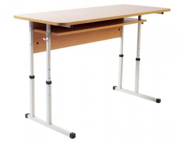 Стіл учнівський двомісний з полицею , зростова група 4-7 ( БІГУН .арт 11190)